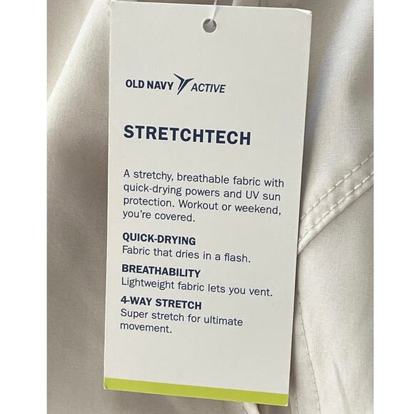 Old Navy Jogger Cargo Pants Womens Size L Cream Lined Stretch Casual Travel - Picture 15 of 16